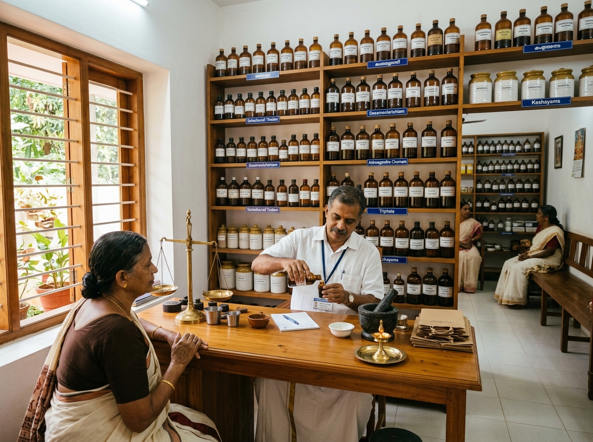 Arya Vaidya Sala Kottakkal and Vaidyaratnam Dispensary at Karmanya Ayurveda Pune