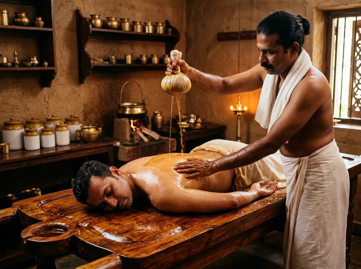 Pizhichil (Royal Medicated Oil Bath) at Karmanya Ayurveda