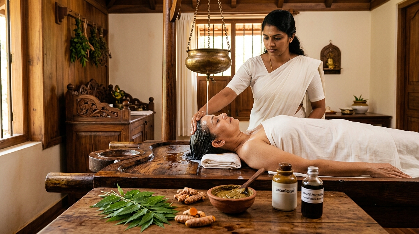 Takradhara & Classical Dermatology Therapy for Psoriasis & Eczema at Karmanya Ayurveda