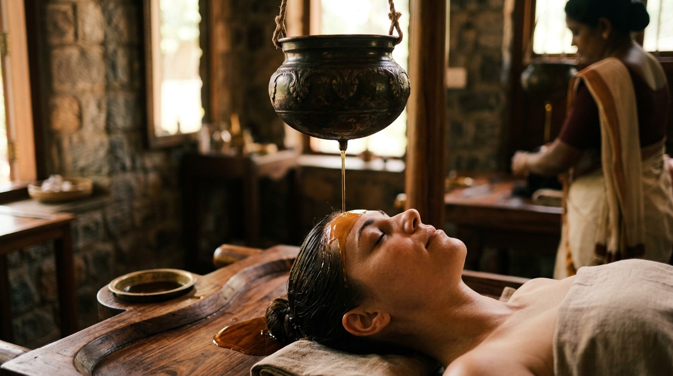 Classical Shirodhara Stress & Insomnia Relief at Karmanya Ayurveda