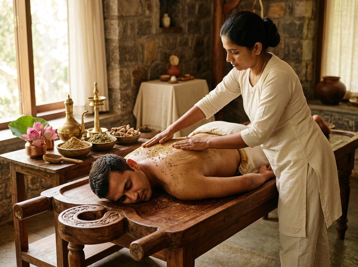 Udvartana (Herbal Powder Scrub Therapy) at Karmanya Ayurveda Pimple Saudagar, Pune